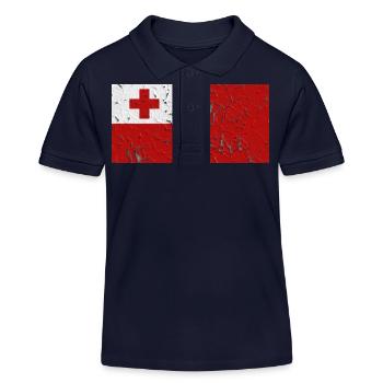 Geschenk für Tonga - Kinder Organic Poloshirt Mini Sprinter von Stanley/Stella - Navy - Vorne