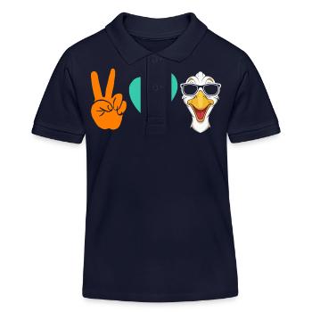 Gans - Kinder Organic Poloshirt Mini Sprinter von Stanley/Stella - Navy - Vorne