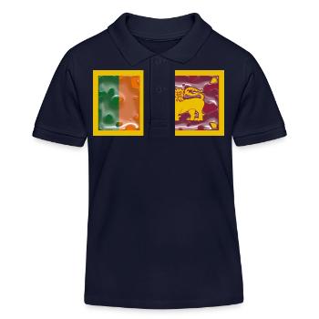 Sri Lanka - Kids Organic Polo Shirt by Stanley/Stella - navy - Front