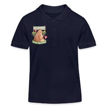 Mama-Is-My-Valentine, Mommy-Is-My-Valentine - Kinder Organic Poloshirt Mini Sprinter von Stanley/Stella - Navy - Vorne
