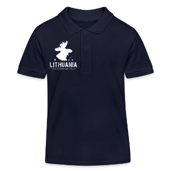 Lituanie Lituanien - Polo enfant bio Stanley/Stella - bleu marine - Devant