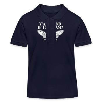 Cicada Y'all Mind If I Scream Cicadae Brood Swarm - Kids Organic Polo Shirt by Stanley/Stella - navy - Front