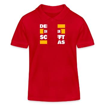 Woodturning as work - Kids Organic Polo Shirt by Stanley/Stella - red - Front