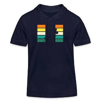 Steckenpferd Hobby Horsing - Kinder Organic Poloshirt Mini Sprinter von Stanley/Stella - Navy - Vorne