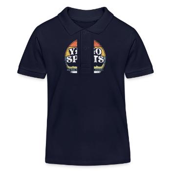 Allez faire du sport ! Sports drôles - Polo enfant bio Stanley/Stella - bleu marine - Devant