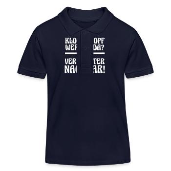 Nachbarschaft Bester Nachbar - Kinder Organic Poloshirt Mini Sprinter von Stanley/Stella - Navy - Vorne