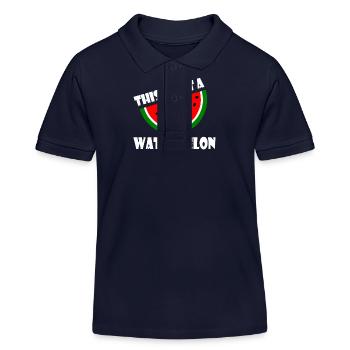 THIS IS NOT A WATERMELON - Kids Organic Polo Shirt by Stanley/Stella - navy - Front