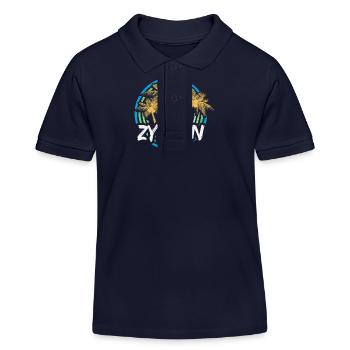 Zypern als Urlaub - Kinder Organic Poloshirt Mini Sprinter von Stanley/Stella - Navy - Vorne