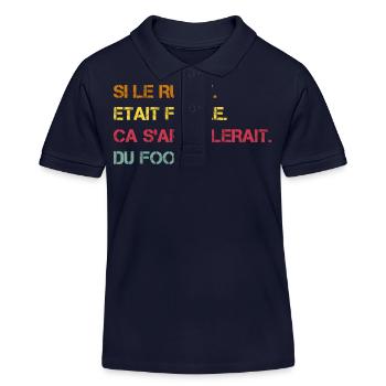 If Rugby Were Easy It Would Be Called Football - Kids Organic Polo Shirt by Stanley/Stella - navy - Front