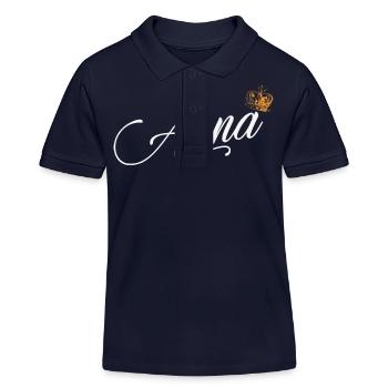 Anna Nom pour les femmes Enfants Tout-petits - Anna Custom - Polo enfant bio Stanley/Stella - bleu marine - Devant