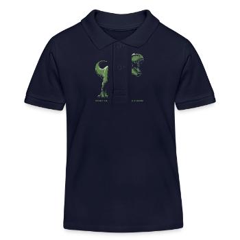 T Rex 07 2024 B 02 - Kids Organic Polo Shirt by Stanley/Stella - navy - Front