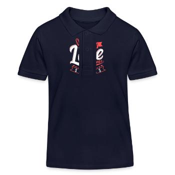 Meine Art von Liebe beinhaltet Sonnenuntergänge und Romantik - Kinder Organic Poloshirt Mini Sprinter von Stanley/Stella - Navy - Vorne