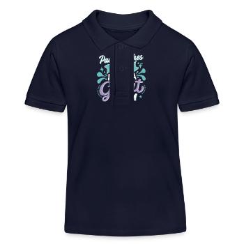 Les pinceaux et moi formons une excellente équipe - Polo enfant bio Stanley/Stella - bleu marine - Devant