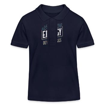 Meine Energie mit dem Humor der teuflischen Eier in Einklang bringen - Kinder Organic Poloshirt Mini Sprinter von Stanley/Stella - Navy - Vorne