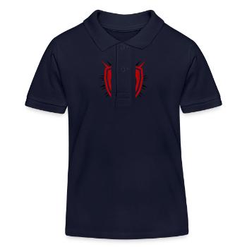 Fussball Logo Mannschaft - Kinder Organic Poloshirt Mini Sprinter von Stanley/Stella - Navy - Vorne