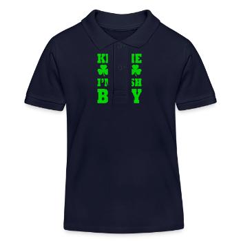 kiss me im irish baby - Polo enfant bio Stanley/Stella - bleu marine - Devant