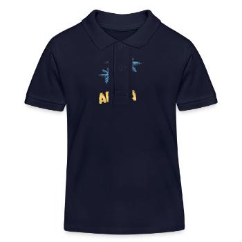 Geschenk für Aruba - Kinder Organic Poloshirt Mini Sprinter von Stanley/Stella - Navy - Vorne