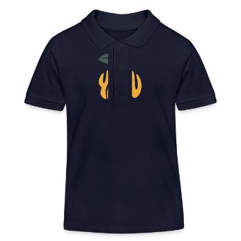 Yuzu - Cooles Frucht-Logo - Kinder Organic Poloshirt Mini Sprinter von Stanley/Stella - Navy - Vorne