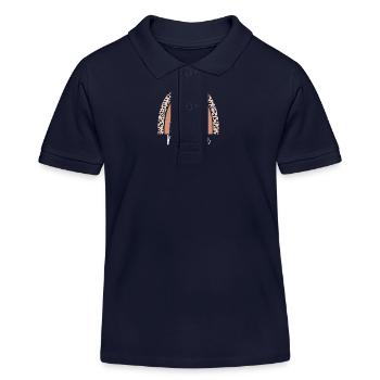 Manager Regenbogen Leopard Lustig Manager Wertschätzung - Kinder Organic Poloshirt Mini Sprinter von Stanley/Stella - Navy - Vorne
