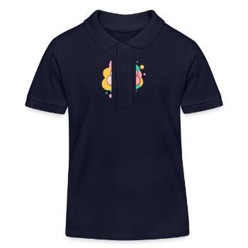 Période glaciaire estivale - Polo enfant bio Stanley/Stella - bleu marine - Devant