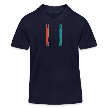 Niveau 80 - Polo enfant bio Stanley/Stella - bleu marine - Devant