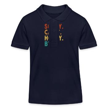 Sorry Can't Hockey Bye Funny Hockey - Kids Organic Polo Shirt by Stanley/Stella - navy - Front