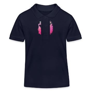 Taekwondo - Polo enfant bio Stanley/Stella - bleu marine - Devant