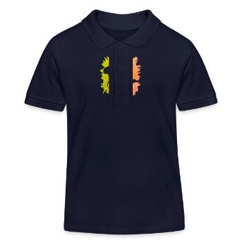 Taekwondo - Polo enfant bio Stanley/Stella - bleu marine - Devant