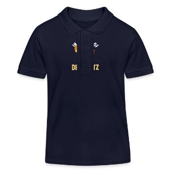 Idée cadeau écureuil drôle - Polo enfant bio Stanley/Stella - bleu marine - Devant