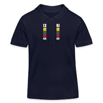 Jeu Cepelinai Strong - Polo enfant bio Stanley/Stella - bleu marine - Devant