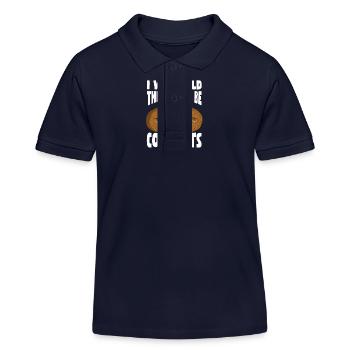 Funny Coconut Shirt - Kids Organic Polo Shirt by Stanley/Stella - navy - Front