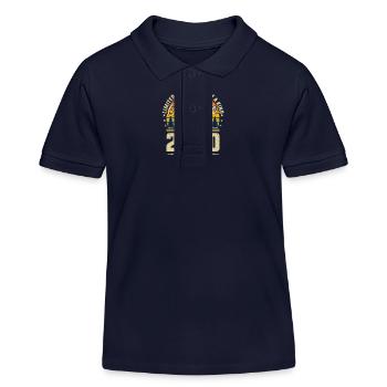 Vintage 2010 Birthday Celebration - Kinder Organic Poloshirt Mini Sprinter von Stanley/Stella - Navy - Vorne