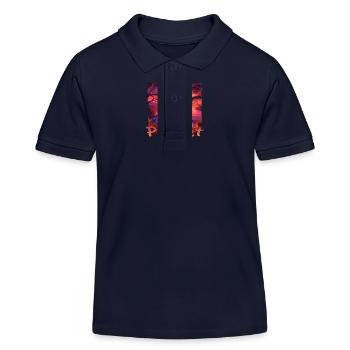 Phuket Thailand Sonnenuntergang Grunge Design - Kinder Organic Poloshirt Mini Sprinter von Stanley/Stella - Navy - Vorne