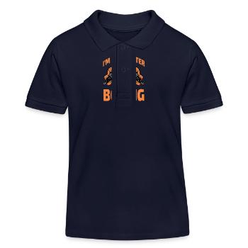 I'm nicer after Boxing - Kids Organic Polo Shirt by Stanley/Stella - navy - Front