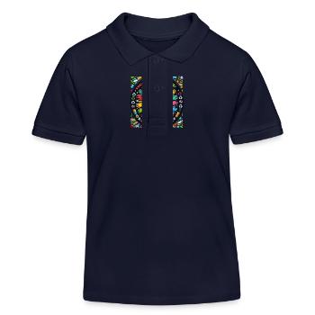 Anti Littering No Environment Recycle Trash - Kinder Organic Poloshirt Mini Sprinter von Stanley/Stella - Navy - Vorne