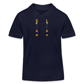 Schule ist wichtig, aber Wrestling ist wichtiger - Kinder Organic Poloshirt Mini Sprinter von Stanley/Stella - Navy - Vorne