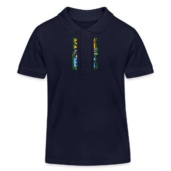 Seek more Bass Fish - Kids Organic Polo Shirt by Stanley/Stella - navy - Front