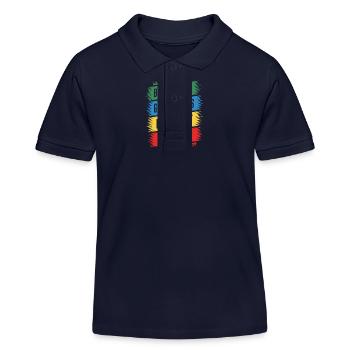 Lustige finanzielle Unabhängigkeit von Dividendeninvestoren - Kinder Organic Poloshirt Mini Sprinter von Stanley/Stella - Navy - Vorne