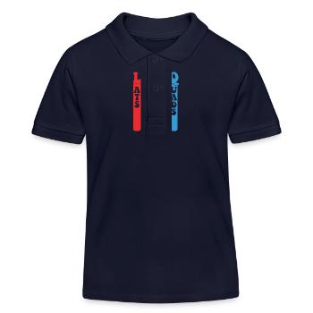 LGBTQ Rainbow Pride Lats Glutes Biceps Triceps - Kids Organic Polo Shirt by Stanley/Stella - navy - Front