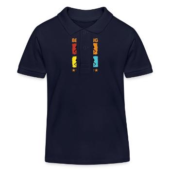 Best Diving Dad - Kinder Organic Poloshirt Mini Sprinter von Stanley/Stella - Navy - Vorne