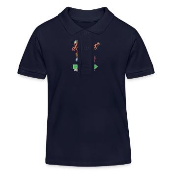 Straight Trippin' To Armenia With My Tribe Family - Kinder Organic Poloshirt Mini Sprinter von Stanley/Stella - Navy - Vorne