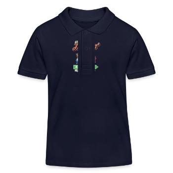 Straight Trippin' To Netherlands With My Tribe - Kinder Organic Poloshirt Mini Sprinter von Stanley/Stella - Navy - Vorne