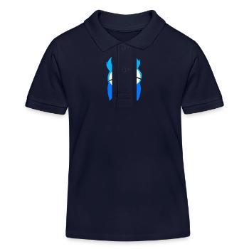 Blue Boys Eule Cartoon Nächtliche Raubvögel Liebe - Kinder Organic Poloshirt Mini Sprinter von Stanley/Stella - Navy - Vorne