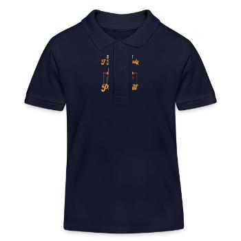 Sorry I Can't I Have Already Got My Puppets Out - Kinder Organic Poloshirt Mini Sprinter von Stanley/Stella - Navy - Vorne