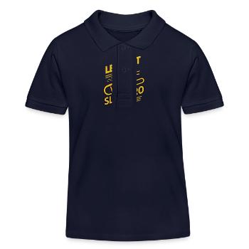 Let That Slide Bro Funny Trombone Saying Musician - Kids Organic Polo Shirt by Stanley/Stella - navy - Front