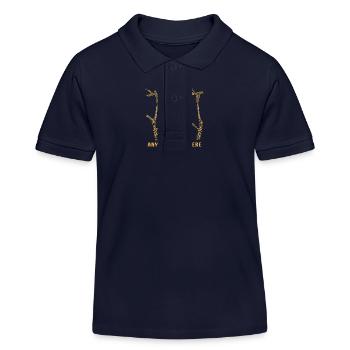 FIRE PIT COOK ANYTIME, ANYWHERE - Kids Organic Polo Shirt by Stanley/Stella - navy - Front