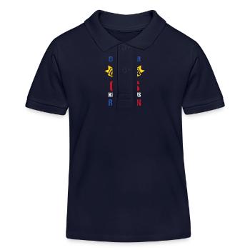 RoumaineMamie Grand-mère Roumanie - Polo enfant bio Stanley/Stella - bleu marine - Devant
