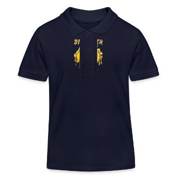 ZITRONE BIN SAUER - Kinder Organic Poloshirt Mini Sprinter von Stanley/Stella - Navy - Vorne