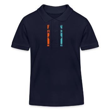 Fliesenlegen Ausbildung Lehrling Auzbi Fliesenlege - Kinder Organic Poloshirt Mini Sprinter von Stanley/Stella - Navy - Vorne