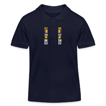 Fliesenlegen Ausbildung Lehrling Auzbi Fliesenlege - Kinder Organic Poloshirt Mini Sprinter von Stanley/Stella - Navy - Vorne